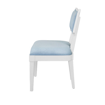 Worlds Away Hayden Dining Chair - Performance Light Blue Linen