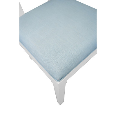 Worlds Away Hayden Dining Chair - Performance Light Blue Linen