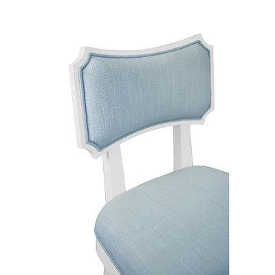 Worlds Away Hayden Dining Chair - Performance Light Blue Linen