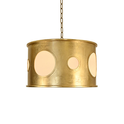 Worlds Away Horatio Chandelier - Gold Leaf