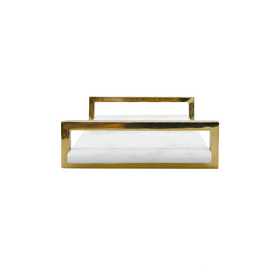 Worlds Away Jarvis Tray - White Quartz Tray