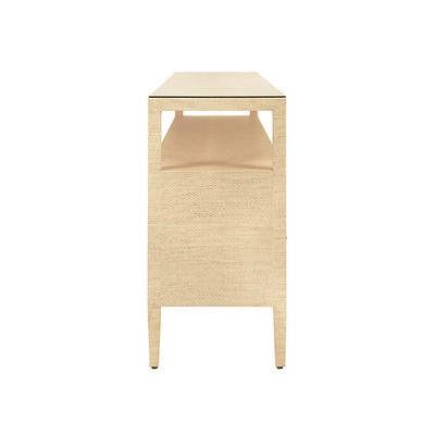 Worlds Away Jordan Console - Natural Grasscloth
