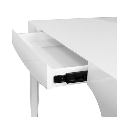 Worlds Away Lacey Game Table - White Lacquer