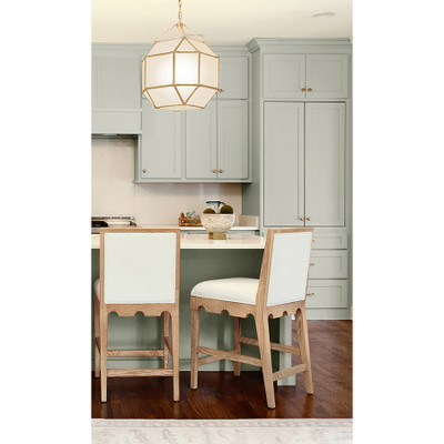 Worlds Away Lanister Counter Stool - Brown