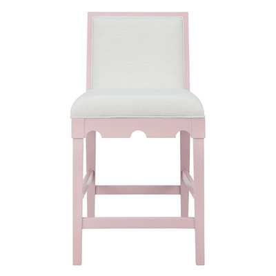 Worlds Away Lanister Counter Stool - Pink