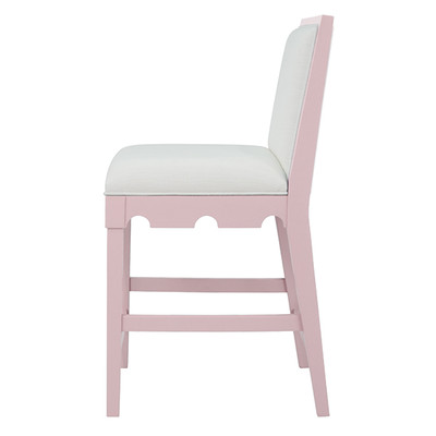 Worlds Away Lanister Counter Stool - Pink