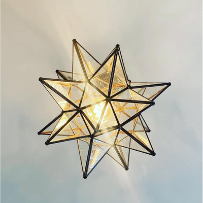 Worlds Away Large Clear Star Chandelier