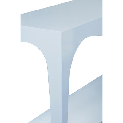 Worlds Away Laverne Console Table - Light Blue Lacquer