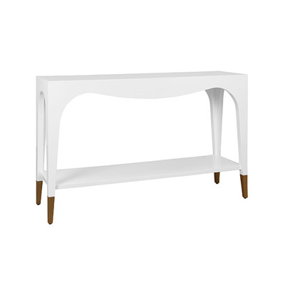 Worlds Away Laverne Console Table - White Lacquer