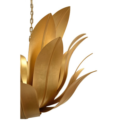 Worlds Away Leander Chandelier - Gold Leaf