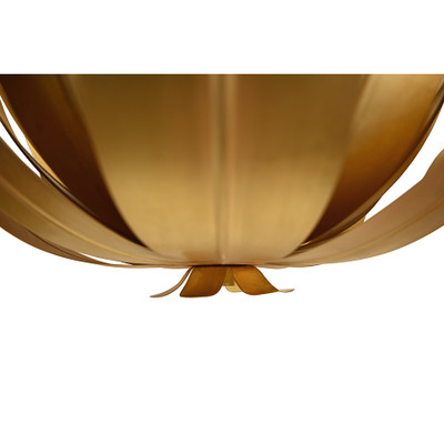 Worlds Away Leander Chandelier - Gold Leaf