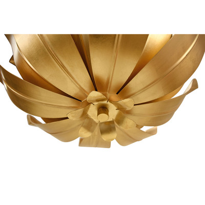 Worlds Away Leander Chandelier - Gold Leaf