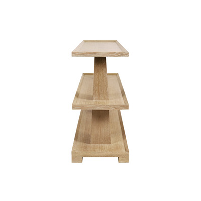Worlds Away Lowen Console Table - Cerused Oak