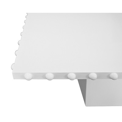 Worlds Away Lucian Dining Table - Rectangular - Matte White Lacquer