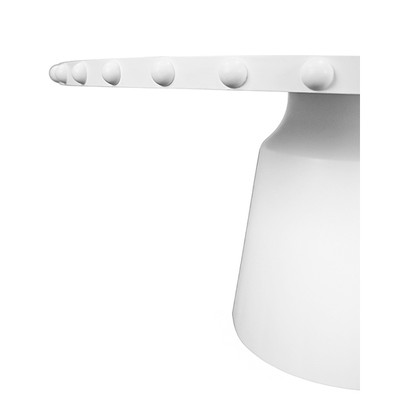 Worlds Away Lucian Dining Table - Round - Matte White Lacquer