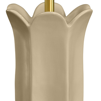 Worlds Away Lyla Table Lamp - White Glaze