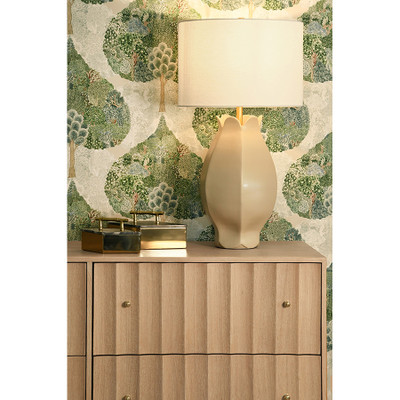 Worlds Away Mae Table Lamp - Beige Glaze