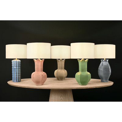 Worlds Away Mae Table Lamp - Gray Blue Glaze