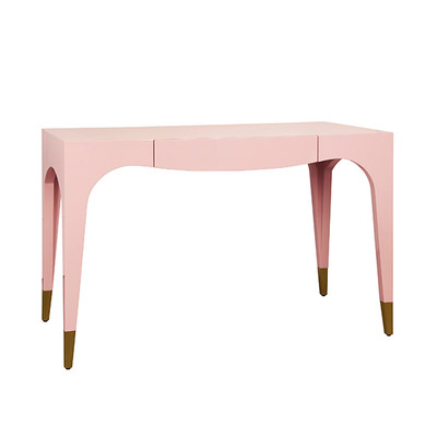 Worlds Away Mandi Desk - Pink Lacquer