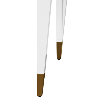 Worlds Away Mandi Desk - White Lacquer