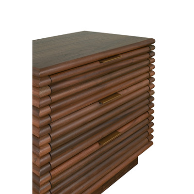 Worlds Away Mateo Side Table - Walnut
