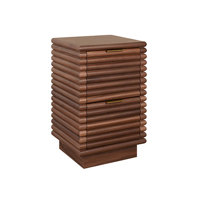 Worlds Away Nayla Side Table - Walnut