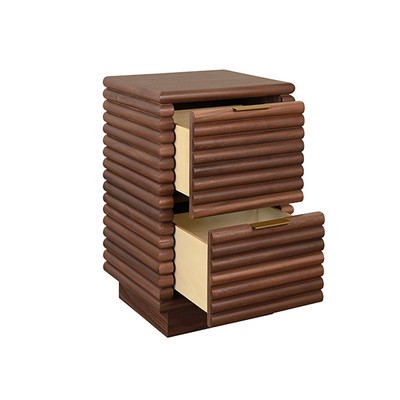 Worlds Away Nayla Side Table - Walnut
