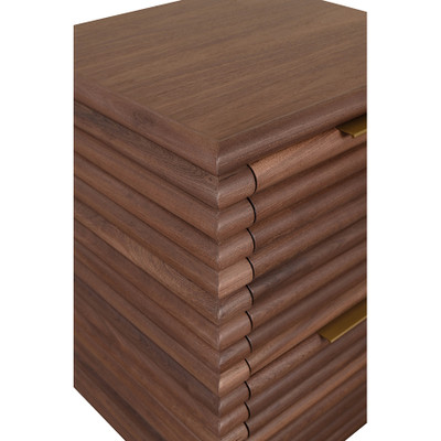 Worlds Away Nayla Side Table - Walnut