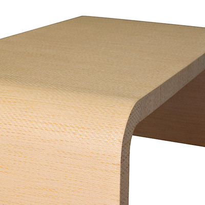Worlds Away Newbury Coffee Table - Natural Grasscloth