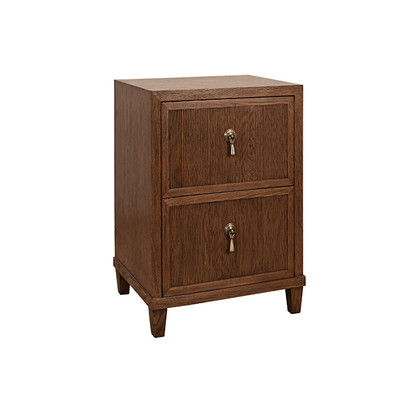 Worlds Away Novalie Side Table - Provincial Brown Oak