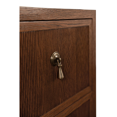 Worlds Away Novalie Side Table - Provincial Brown Oak