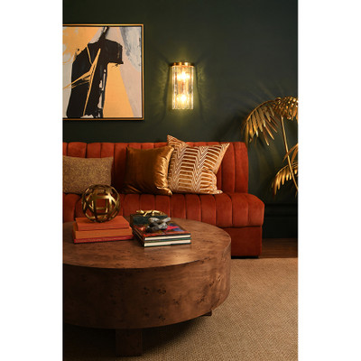 Worlds Away Oslo Coffee Table - Dark Burl Wood