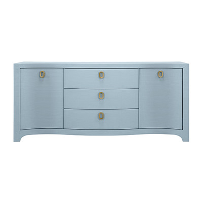 Worlds Away Paulina Buffet - Light Blue Linen