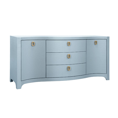 Worlds Away Paulina Buffet - Light Blue Linen