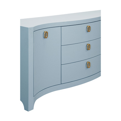 Worlds Away Paulina Buffet - Light Blue Linen