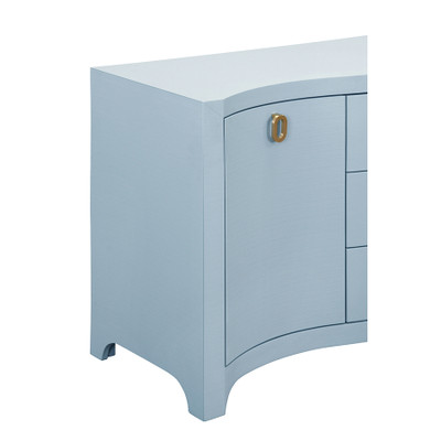 Worlds Away Paulina Buffet - Light Blue Linen