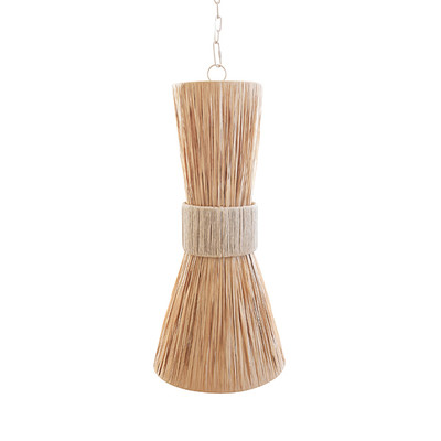Worlds Away Pax Chandelier - Natural Rafia