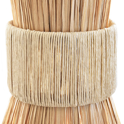 Worlds Away Pax Chandelier - Natural Rafia