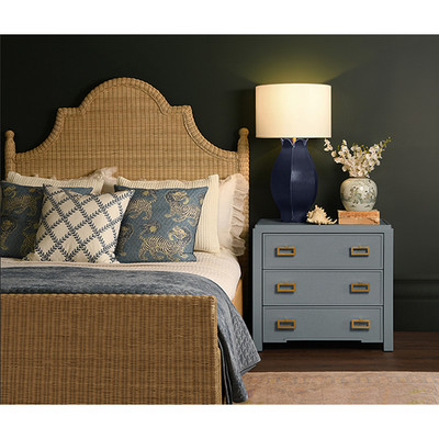 Worlds Away Radley Side Table - Matte Light Blue