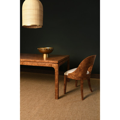 Worlds Away Rafferty Dining Chair - Dark Burl Wood