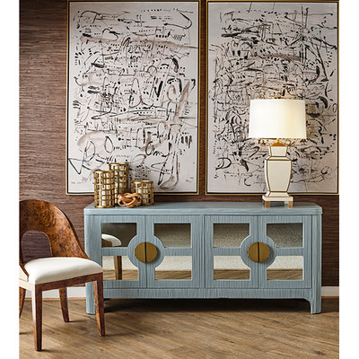 Worlds Away Rafferty Dining Chair - Dark Burl Wood