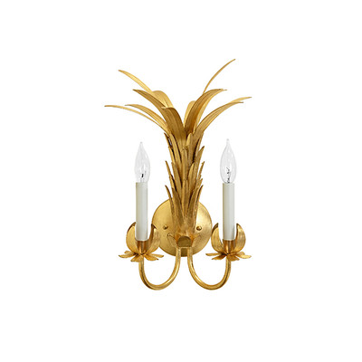 Worlds Away Reseda Sconce - Gold Leaf.