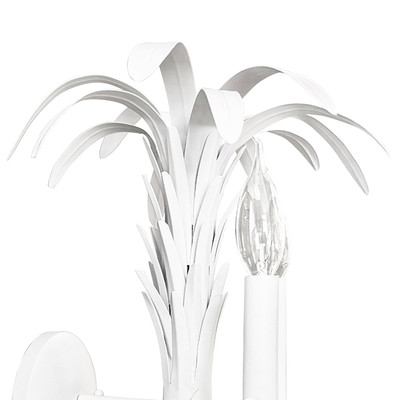 Worlds Away Reseda Sconce - Matte White Powder Coat