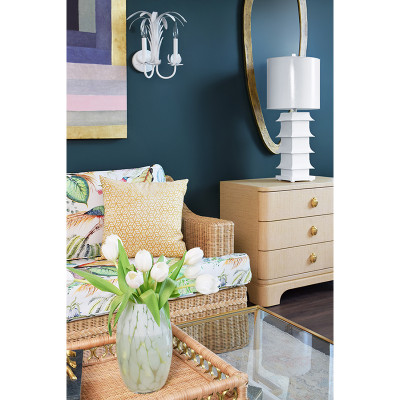 Worlds Away Reseda Sconce - Matte White Powder Coat