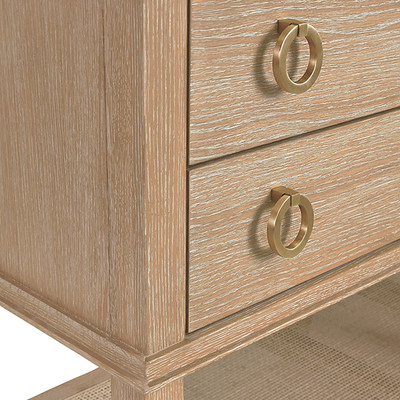 Worlds Away Richmond Console Table - Cerused Oak