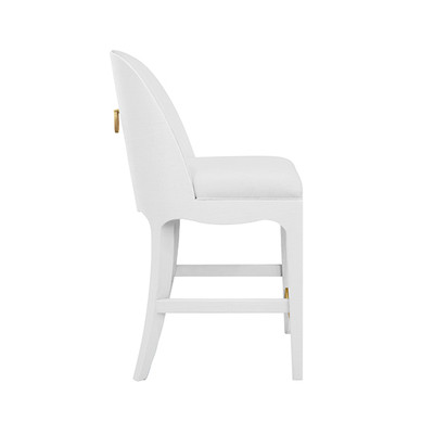 Worlds Away Sadie Counter Stool - White