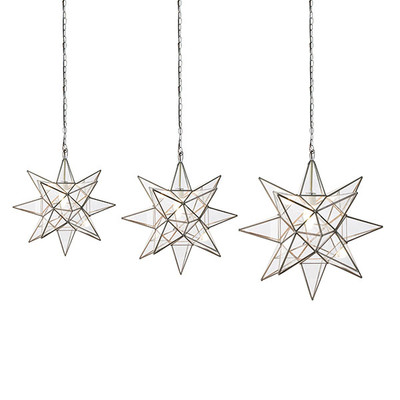 Worlds Away Small Clear Star Chandelier - Clear