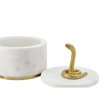 Worlds Away Snape Marble Container