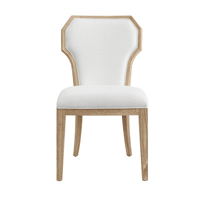 Worlds Away Tally Dining Chair - Cerused Oak