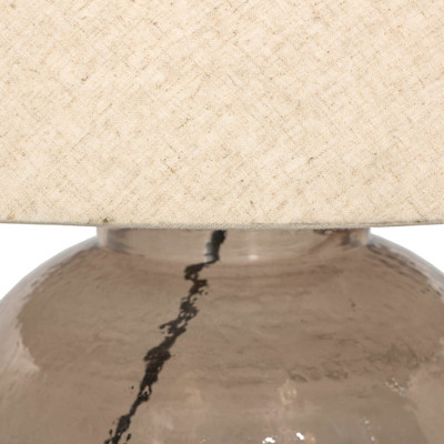 Amber Lewis x Four Hands Asa Table Lamp - Smoked Brown Cast Glass